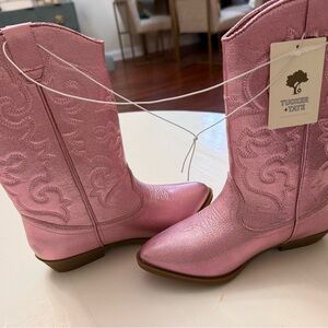 Tucker + Tate Girls Kids Cowgirl Western Boots Pink Sz 3 New  Cowboy